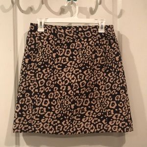 Size 6 Loft skirt, leopard pattern